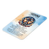 Horoscope Sign Gemini | Geburtstag Magnet (Linke Seite)