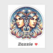 Horoscope Sign Gemini | Twins Astrologie-Zeichen Aufkleber (Blatt)