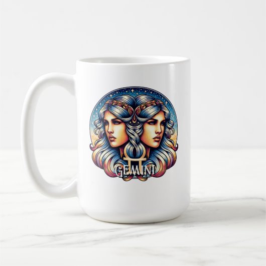 Horoscope Sign Gemini | Twins Astrologie-Zeichen Kaffeetasse (Links)