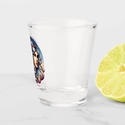 Horoscope Sign Gemini | Twins Astrologie-Zeichen Schnapsglas (Rechts)