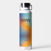 Horoscope Sign Gemini | Twins Astrologie-Zeichen Trinkflasche (Rückseite)
