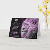 Horoscope Sign Leo Happy Birthday Karte (Gelbe Blume)