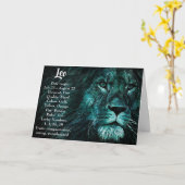 Horoscope Sign Leo Happy Birthday Karte (Gelbe Blume)