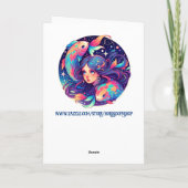 Horoscope Sign Pisces Happy Birthday Karte (Rückseite)