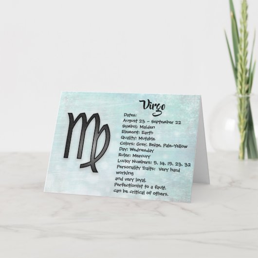 Horoscope Virgo Birthday Karte (Vorderseite)