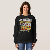 Horoscope Zodiac Sign Pisces Lieben Pizza Sweatshirt (Vorne ganz)