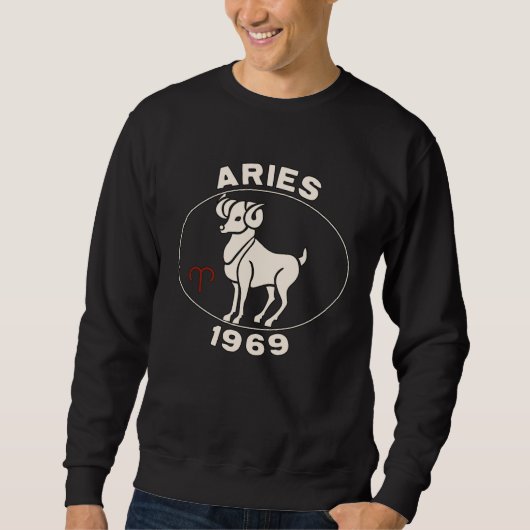 Horoscope Zodiac Sign Ram Aries 1969 Sweatshirt (Vorderseite)