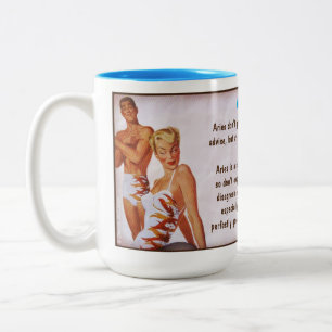 Horoskop: ARIES (mit G) Zweifarbige Tasse