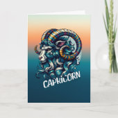 Horoskop Astrologisches Schild Capricorn Geburtsta Karte (Vorderseite)