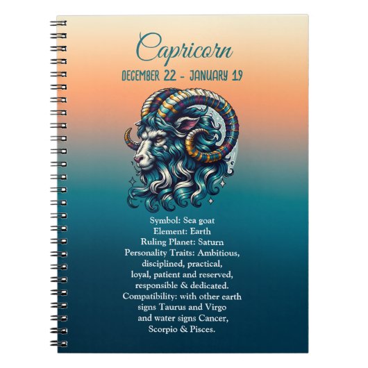 Horoskop Astrologisches Schild Notizblock (Vorderseite)