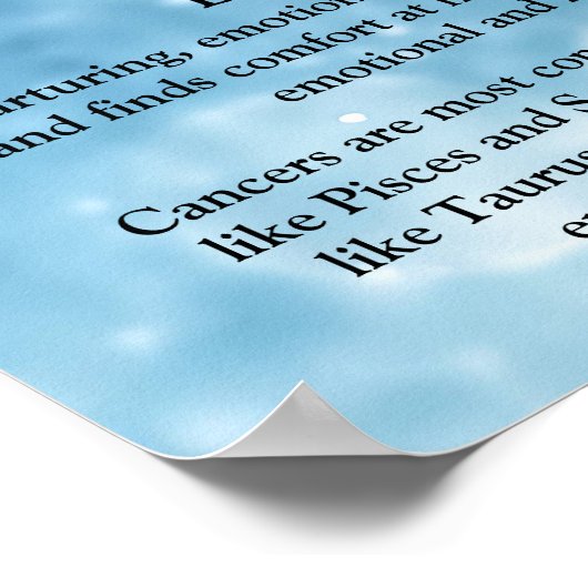 Horoskop Astrologisches Zeichen für Krebs im Krebs Poster (Ecke)