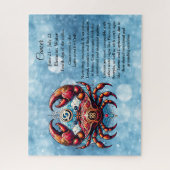 Horoskop Astrologisches Zeichen für Krebs im Krebs Puzzle (Vertikal)