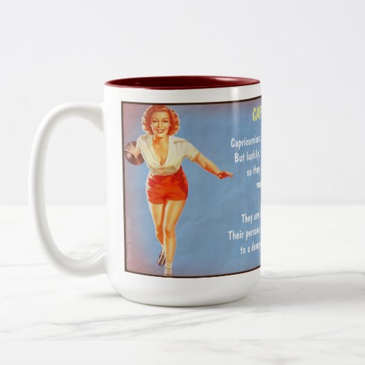 Horoskop: CAPRICORN (mit G) Zweifarbige Tasse (Links)