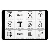Horoskop Diagramm Zodiaka-Zeichen und Daten-Magnet Magnet (Horizontal)
