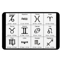 Horoskop Diagramm Zodiaka-Zeichen und Daten-Magnet
