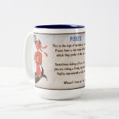 Horoskop: FISCHE (G veranschlagt) Zweifarbige Tasse (Vorderseite Links)