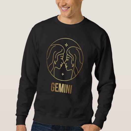 Horoskop Gemini Zodiac Astrologie Design Sweatshirt (Vorderseite)