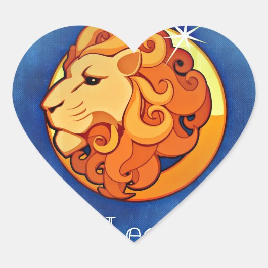 Horoskop Herz-Aufkleber (Vorderseite)