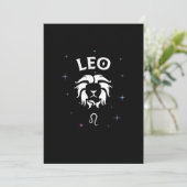 Horoskop Leo Symbol Zodiac Zeichenkostüm Einladung (Stehend Vorderseite)