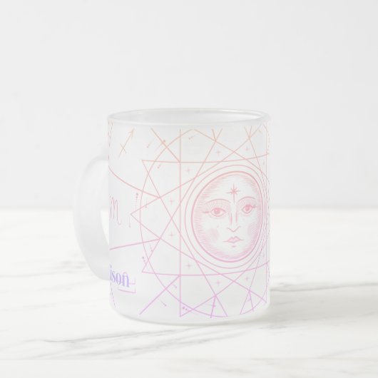 Horoskop Mattglastasse (Vorderseite Links)