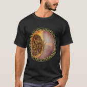 Horoskop mit goldener Folientextur mit schwarzer F T-Shirt (Vorderseite)