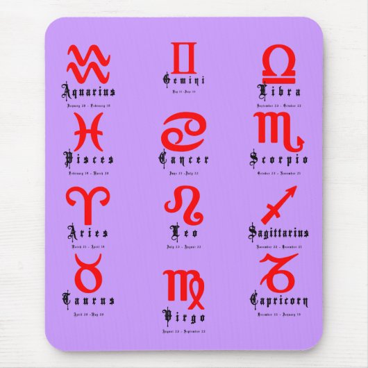 Horoskop Mousepad (Vorne)