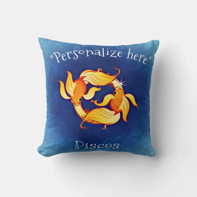 Horoskop Pisces dekoratives Throw Kissen (Vorderseite)