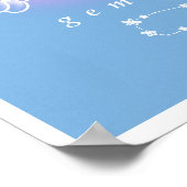 Horoskop-Poster mit Blume für die Geburt - Gemini Poster (Ecke)