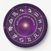 Horoskop-Rad, Astrologie, 12 Anzeichen von Zodiac, Pappteller (Vorderseite)