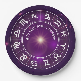 Horoskop-Rad, Astrologie, 12 Anzeichen von Zodiac, Pappteller