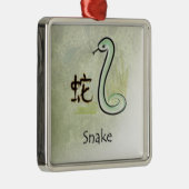 HOROSKOP-SCHLANGE SILBERNES ORNAMENT (Rechts)