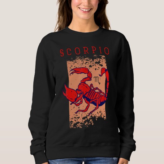 Horoskop Scorpio Zodiac Astrologie Zeichenkonstell Sweatshirt (Vorderseite)