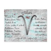 Horoskop Sign Aires Postkarte