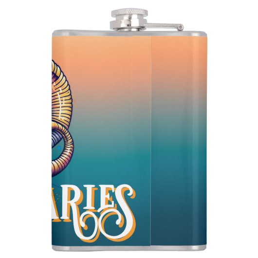 Horoskop Sign Aries Ram Flachmann (Rückseite)