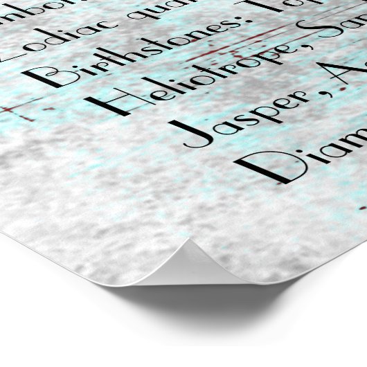 Horoskop Sign Aries Zodiac Astrologie Poster (Ecke)