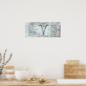 Horoskop Sign Aries Zodiac Astrologie Poster (Küche)