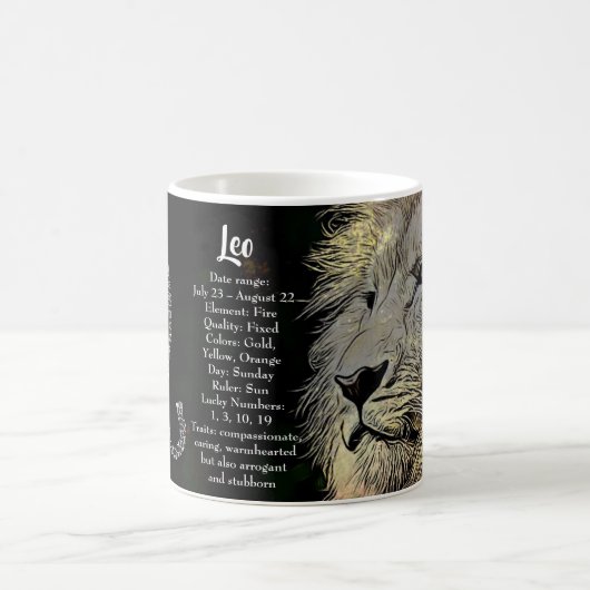Horoskop Sign Leo Zodiac Astrologie Kaffeetasse (Mittel)