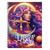Horoskop Sign Libra Zodiac Ethereal Mystische Kuns Notizblock (Vorderseite)