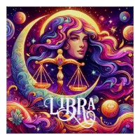 Horoskop Sign Libra Zodiac Ethereal Mystische Kuns