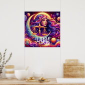 Horoskop Sign Libra Zodiac Ethereal Mystische Kuns Poster (Küche)