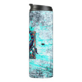 Horoskop Sign Scorpio | Blaue Skorpion Thermosbecher (Nach rechts gedreht)