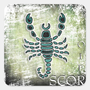 Horoskop Sign Scorpio Quadratischer Aufkleber