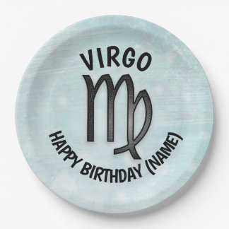 Horoskop Sign Virgo Personalisiert Geburtstag Pappteller