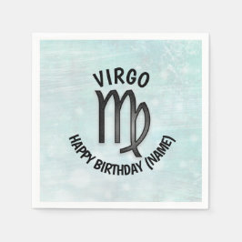 Horoskop Sign Virgo Personalisiert Geburtstag Serviette