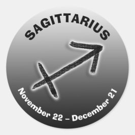 Horoskop-Signatur Sagittarius Astrologie Runder Aufkleber