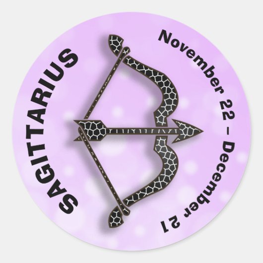 Horoskop-Signatur Sagittarius Astrologie Runder Aufkleber (Vorderseite)