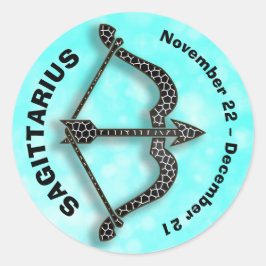 Horoskop-Signatur Sagittarius Astrologie Runder Aufkleber