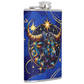 Horoskop Signatur Taurus Zodiac Astrologie Flachmann (Rechts)