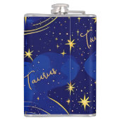 Horoskop Signatur Taurus Zodiac Astrologie Flachmann (Rückseite)