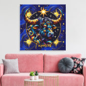 Horoskop Signatur Taurus Zodiac Astrologie Leinwanddruck (Insitu (Wohnzimmer))